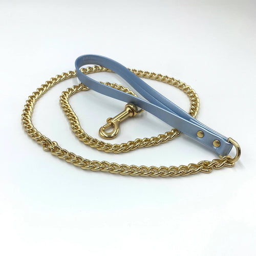 Blue-Gold-Chain-Dog-Leash