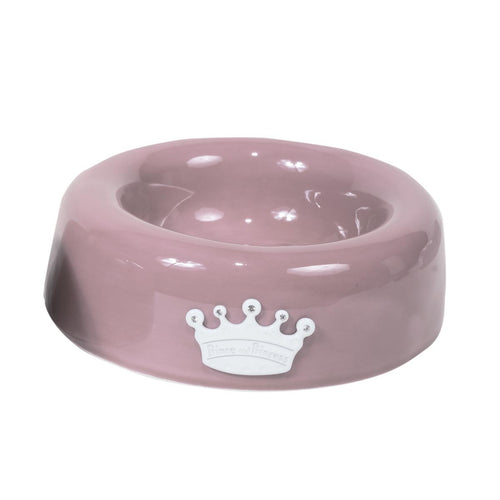 Italian Ceramic Dog Bowl - Small - Pink