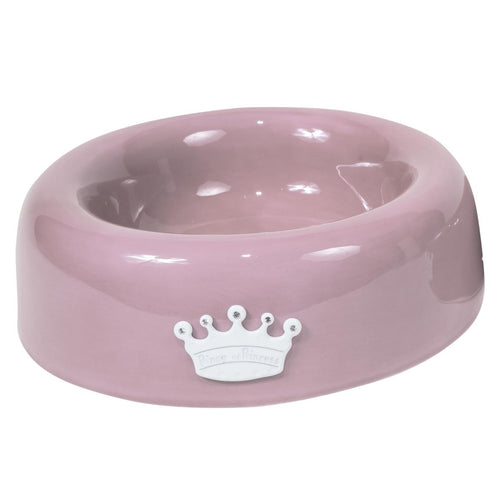 Italian Ceramic Dog Bowl - Medium - Pink