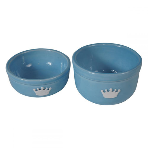 Blue Small Teacup Dog Bowls