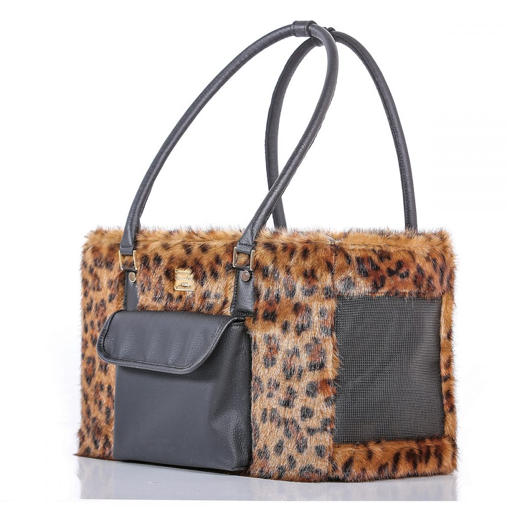 animal print travel tote bag Designer Dog Travel Tote